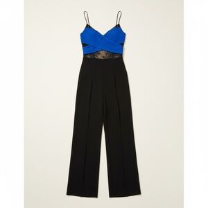 Noam Hanoch Anabella Lace-Inset Open-Back Jumpsuit​​​​